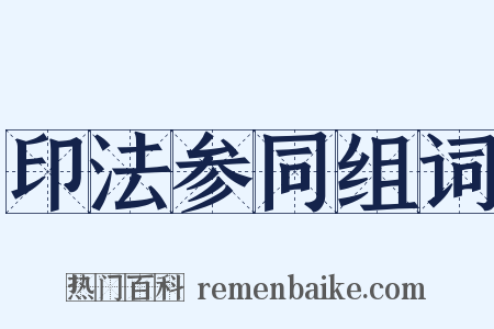 印法参同组词是什么意思的图片